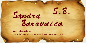 Sandra Barovnica vizit kartica
